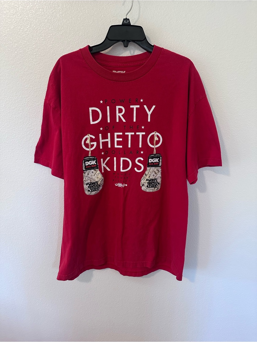 DGK Red Short Sleeve Graphic Tee with White Print